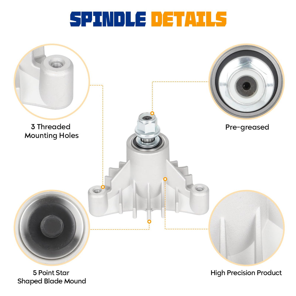 Aeagle spindle side profile showing 124mm height for proper blade clearance