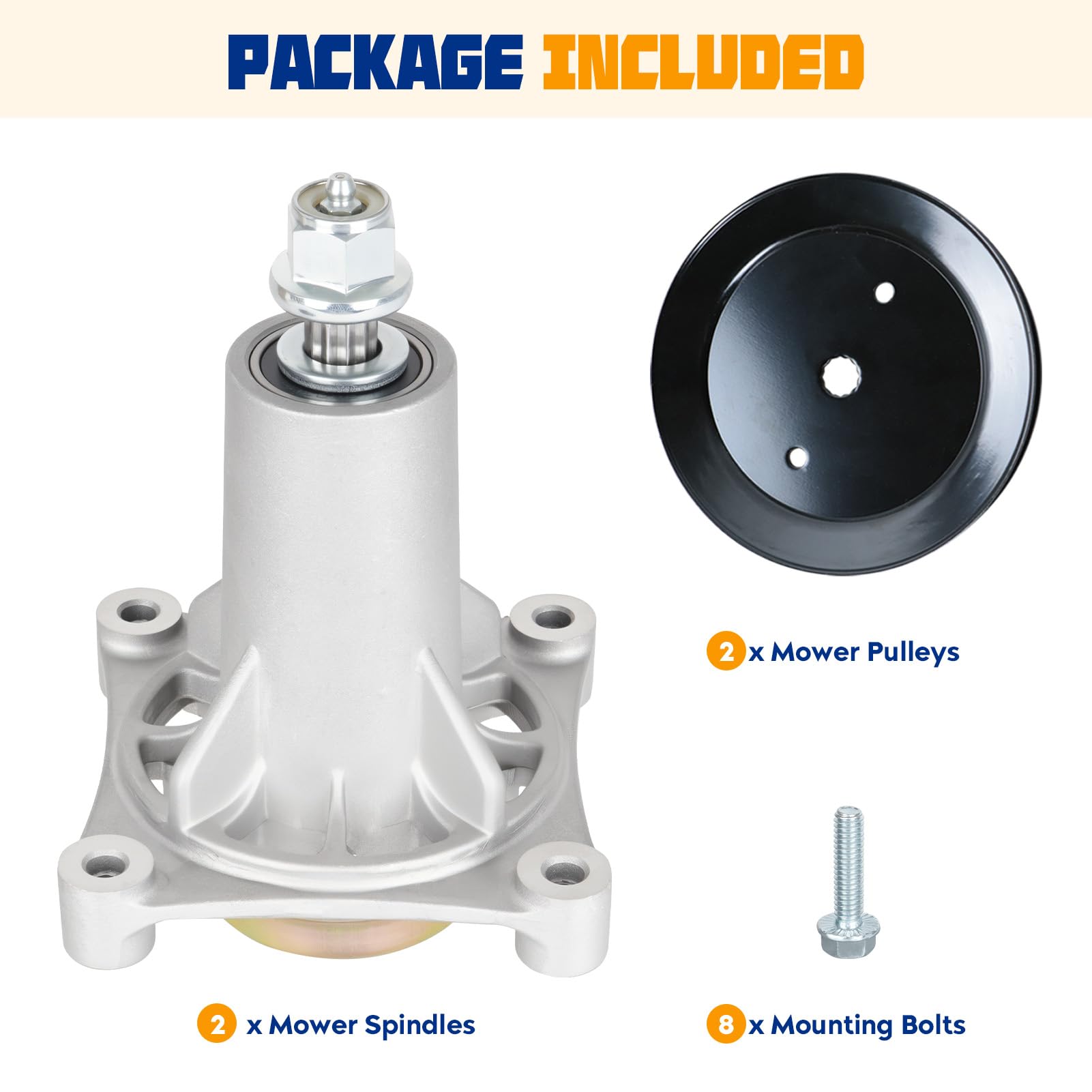 Aeagle two-pack boxed spindle set ready for replacement and quick service