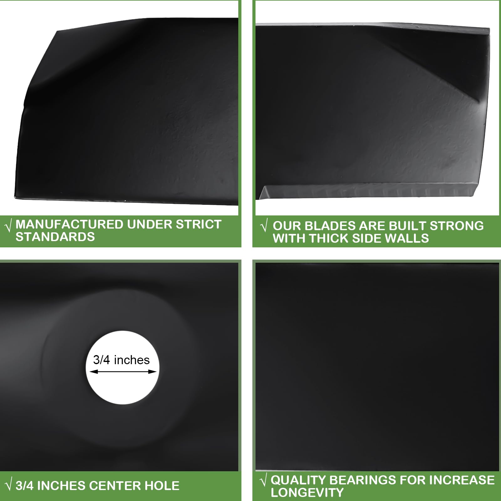 Aeagle three-pack layout showing all blades for full 54" deck replacement