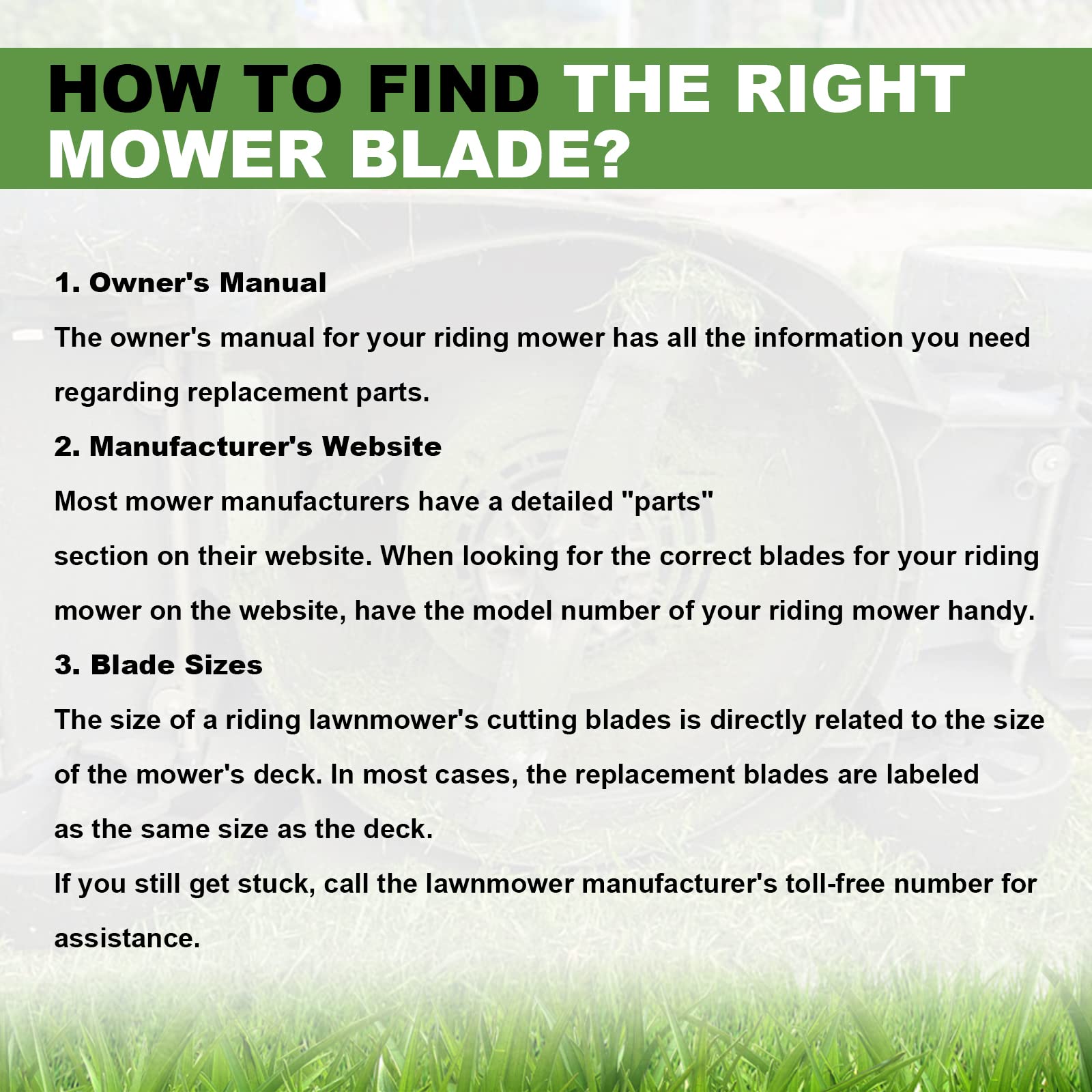 Aeagle underside view showing blade curve for improved grass lift