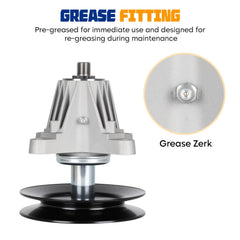 Aeagle spindle mounting flange detail for accurate deck bolt fit