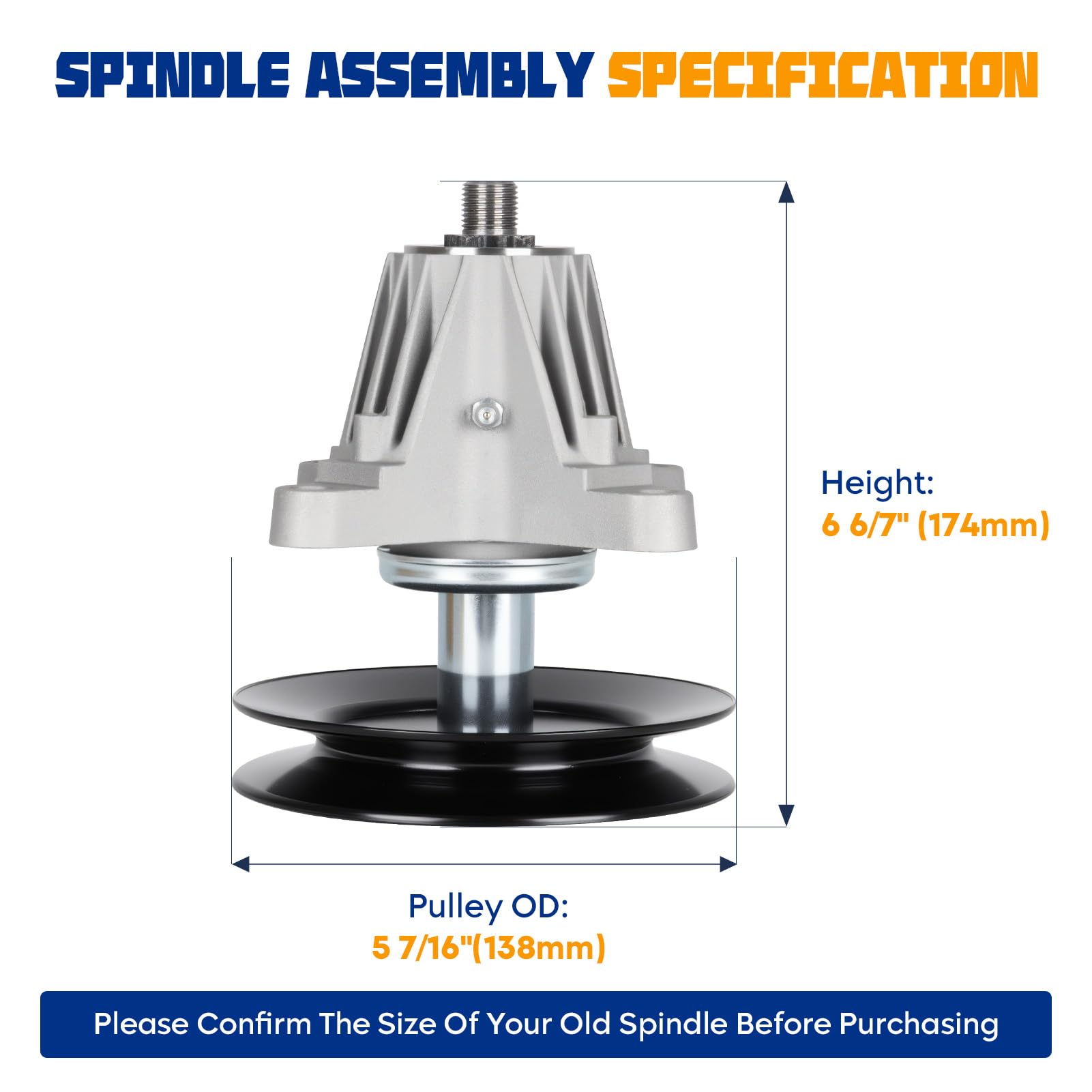 Aeagle spindle pulley side profile displaying belt alignment benefit