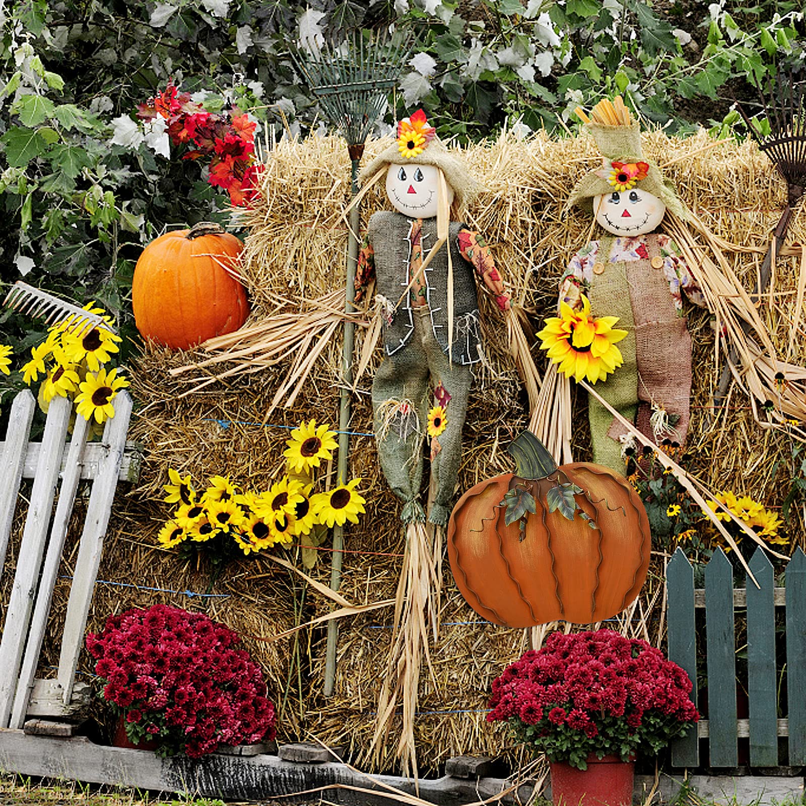 Aecipl hand-painted pumpkin detail highlighting brushwork and color for a crafted look