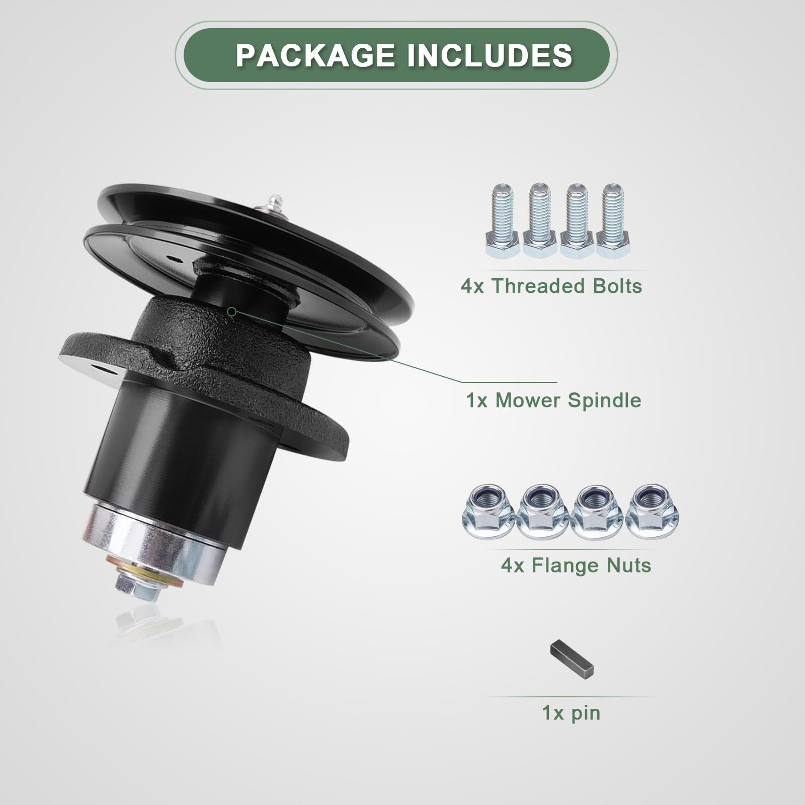 AEFHKM spindle dimensions with scale for easy fit verification benefit