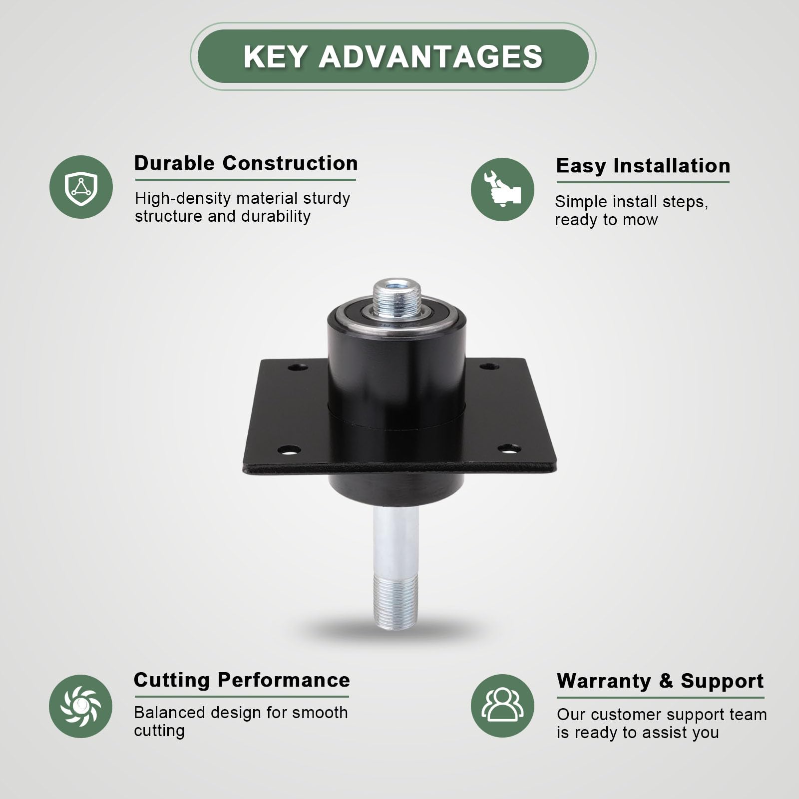 AEFHKM spindle beside ruler showing size and scale for correct fit benefit