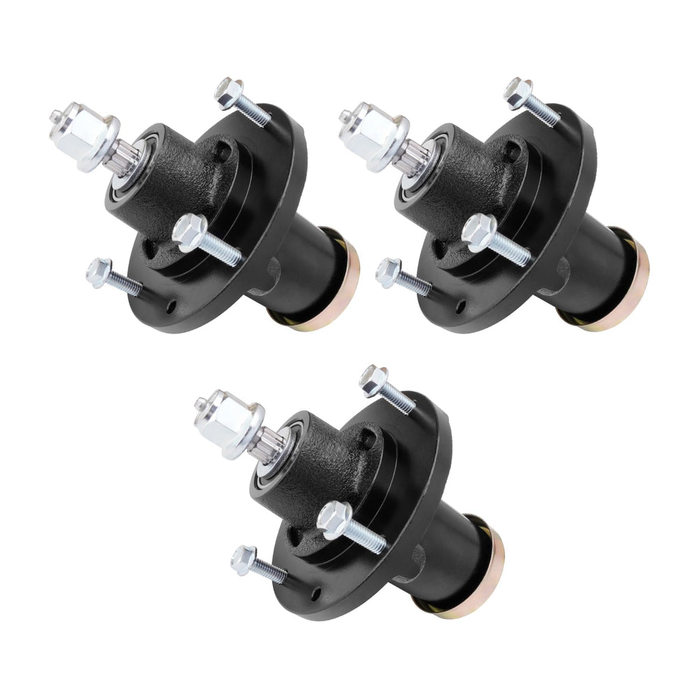 AEFHKM front view of 3-pack spindles showing complete replacement set and fit