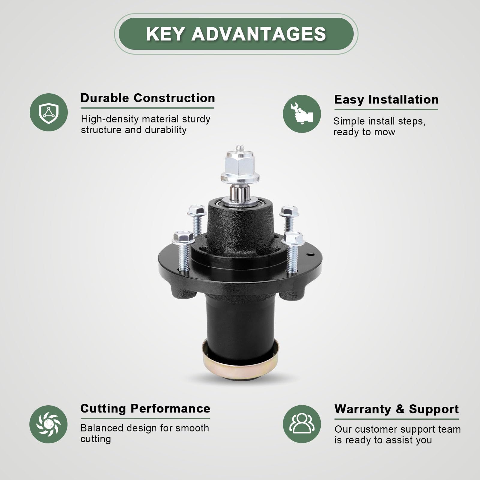 AEFHKM spindle label showing OEM numbers for easy compatibility verification