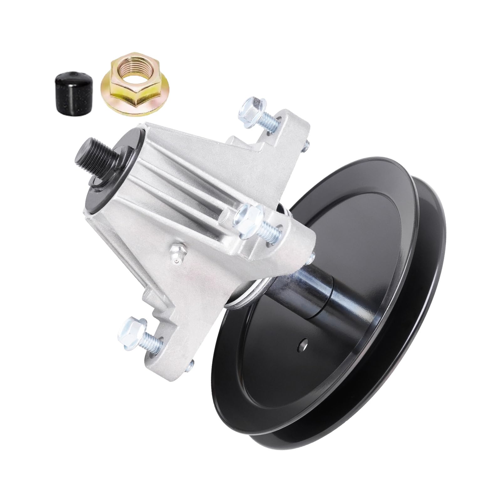 AEFHKM spindle front view showing mounting flange and shaft for easy replacement