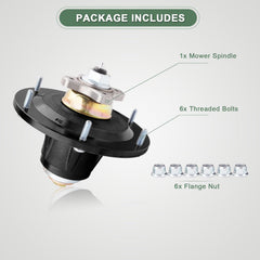 AEFHKM spindle with bolts and nuts laid out for complete installation convenience