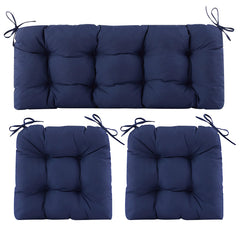 Aegisun cojín loveseat azul marino frontal, comodidad para terraza