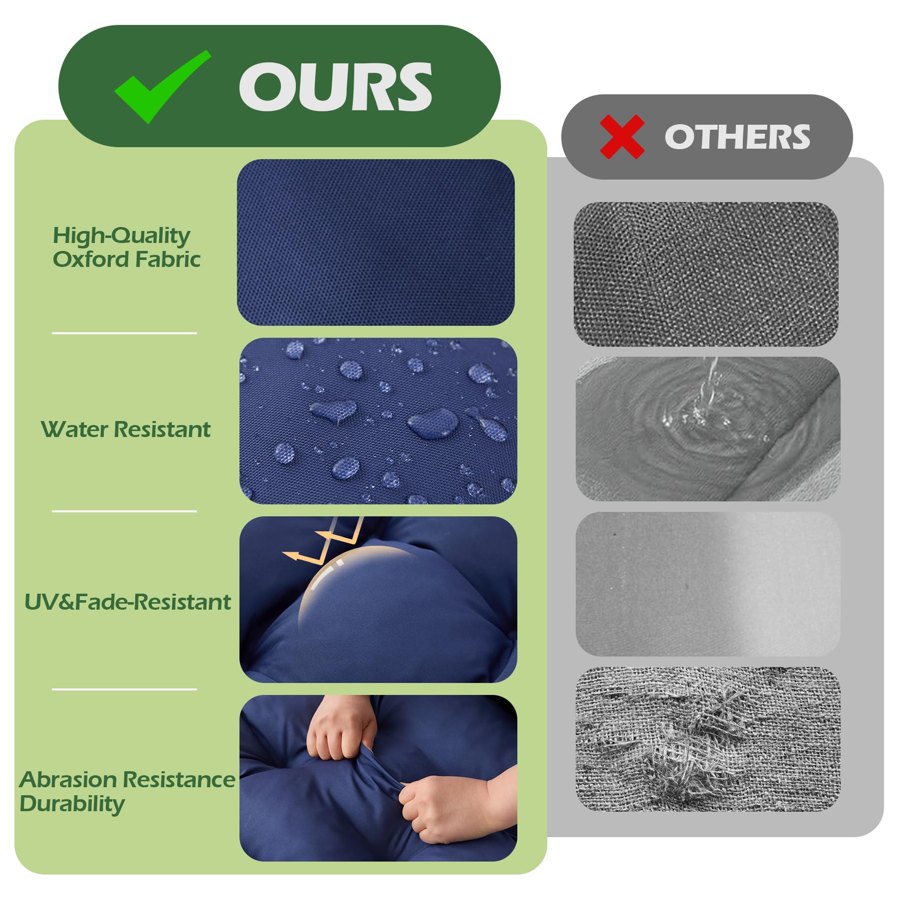 Aegisun cutaway of hybrid 70D foam shreds and silk-cotton filling for supportive comfort