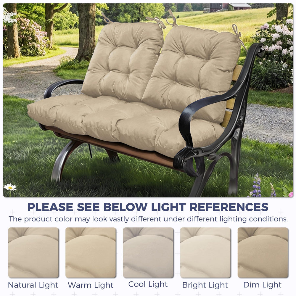 Aegisun non-slip base and ties detail preventing cushion movement