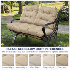 Aegisun non-slip base and ties detail preventing cushion movement
