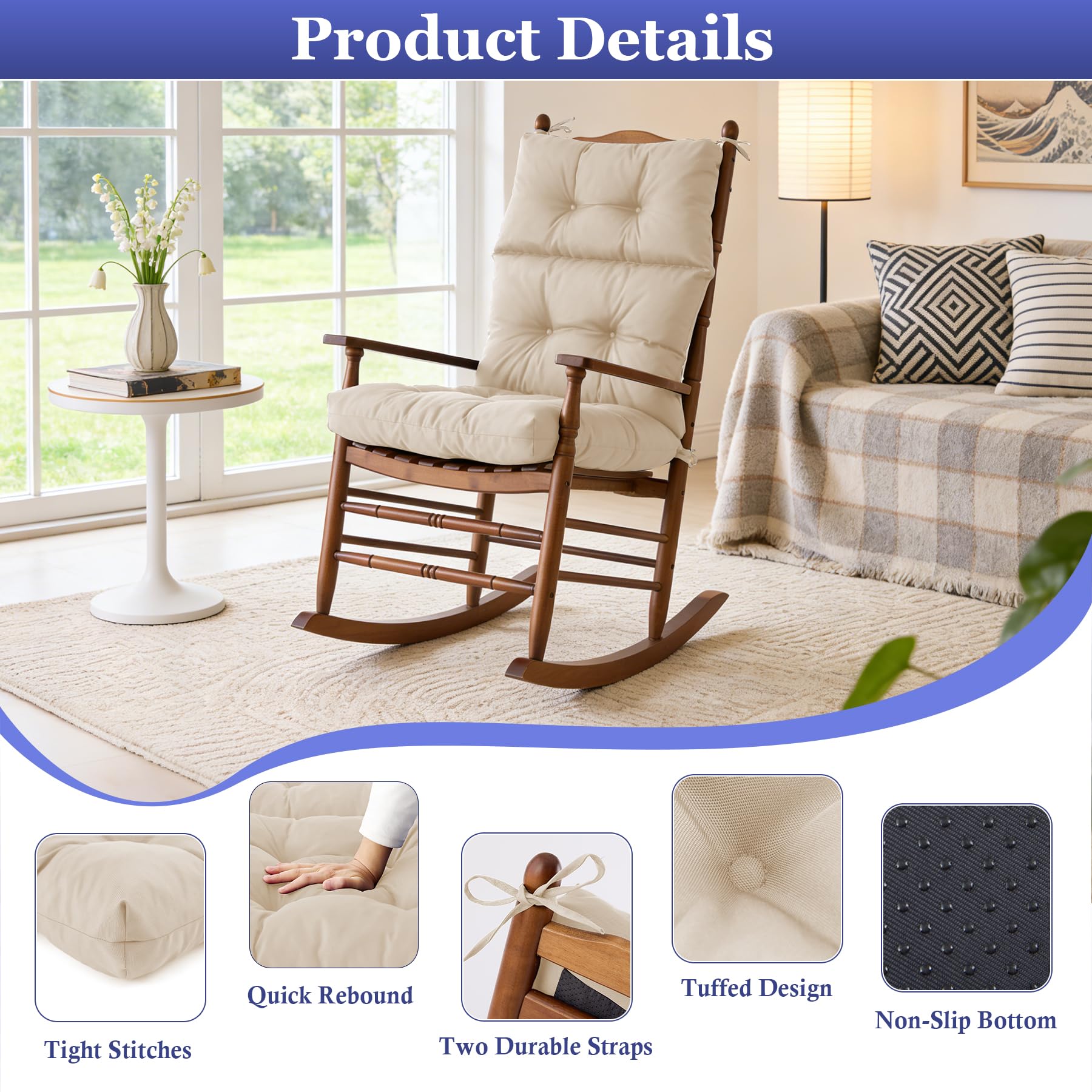 Aegisun on porch rocking chair lifestyle view showing outdoor durability