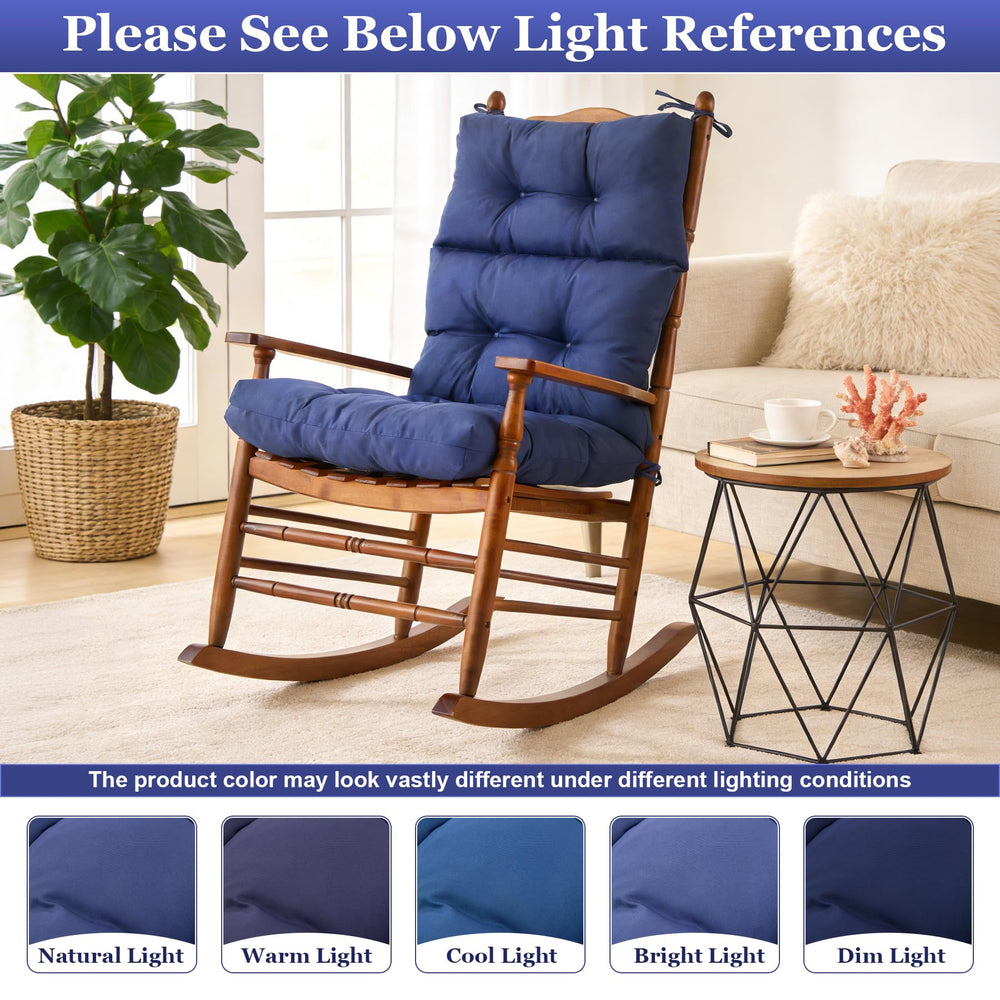 Aegisun cushion on a rocking chair showing size and proportion for easy fitting