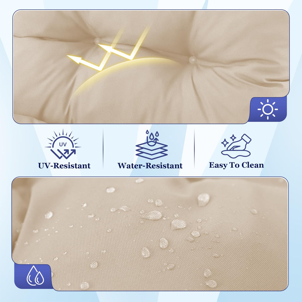 Aegisun detailed tufting and reinforced stitching for even fill distribution