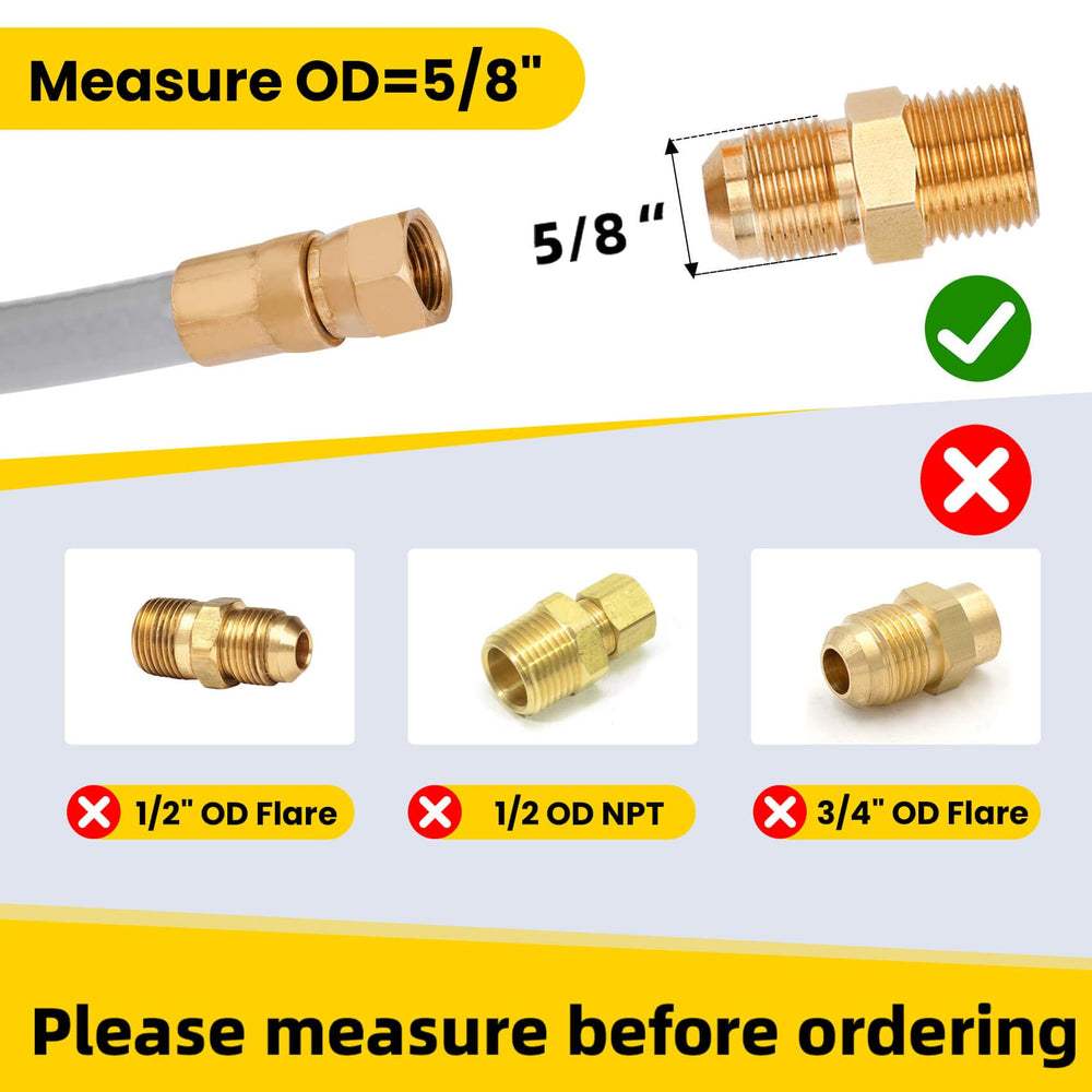 Aekops hose beside tape measure illustrating 15-foot length for reach