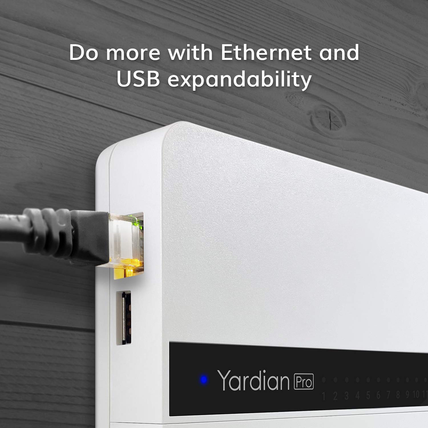 Aeon Matrix Yardian Pro mounted indoors in a utility closet, reliable professional setup benefit