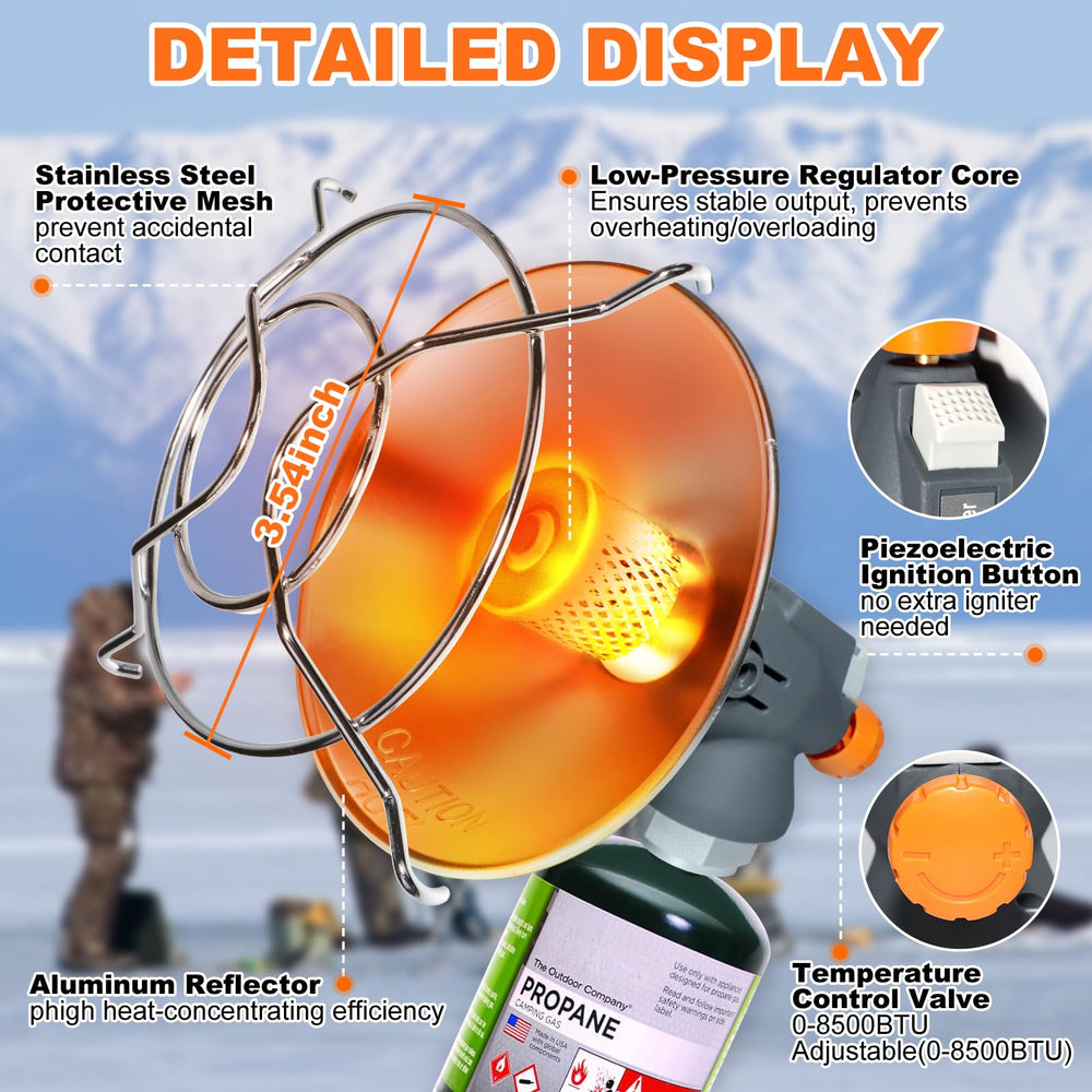 AeriePrecium piezo ignition knob close-up for quick, tool-free startup benefit