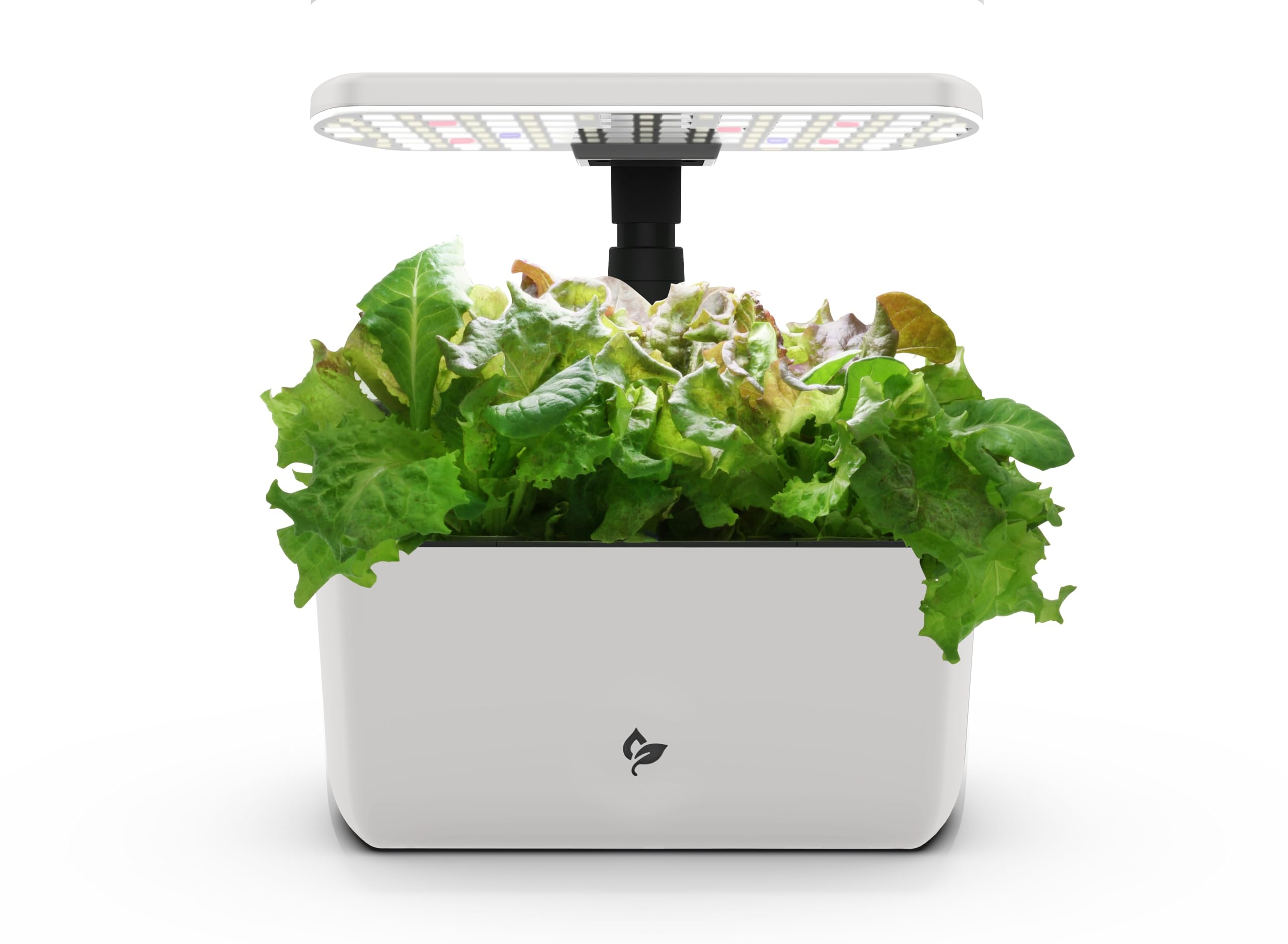 AeroGarden Harvest Lite front view in cream showing compact design and modern look