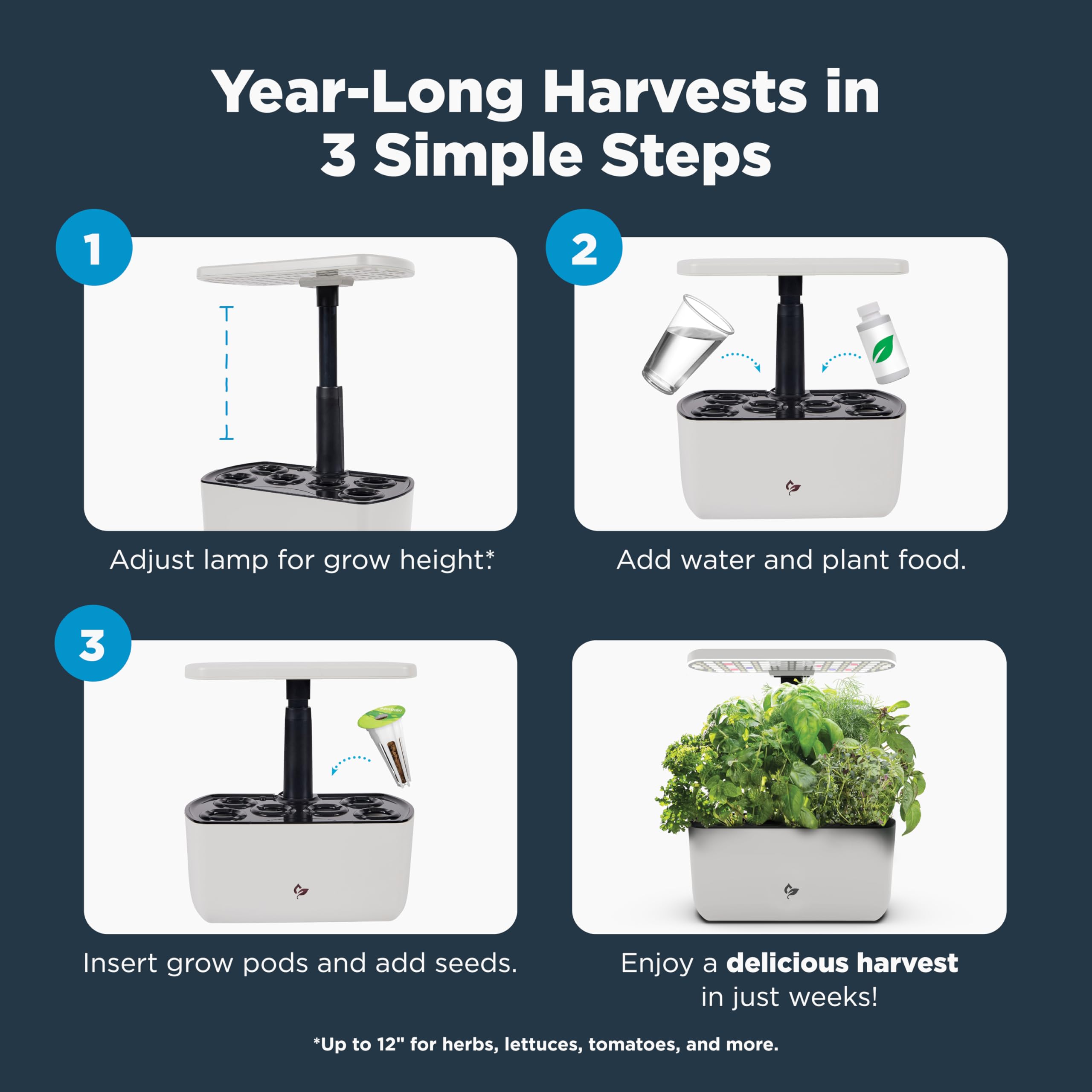 AeroGarden Harvest Lite on dining table creating a cozy, fresh food-focused atmosphere