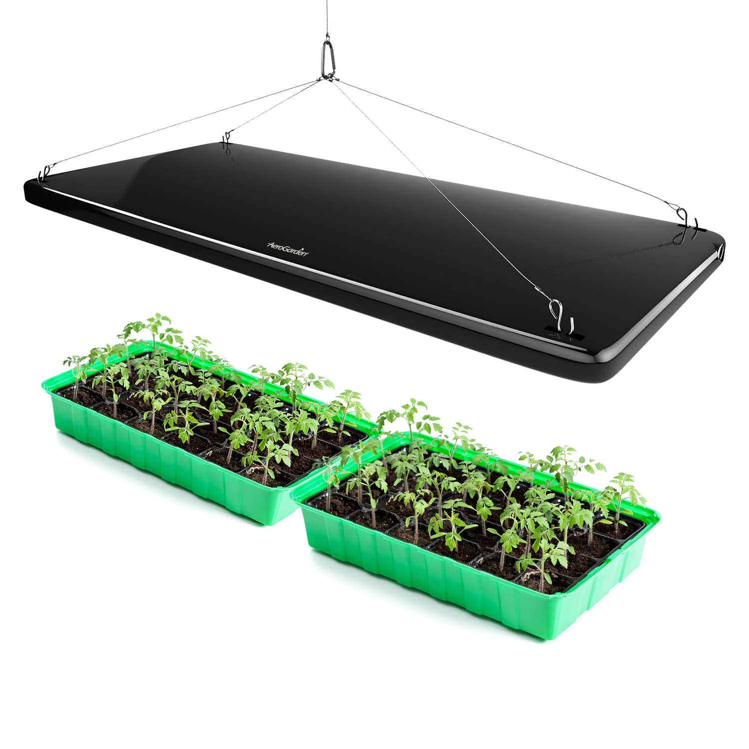 AeroGarden panel tilted and rotated illustrating directional lighting control