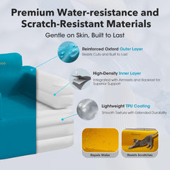 Aerogogo dual-layer material texture showing comfort and long-lasting support