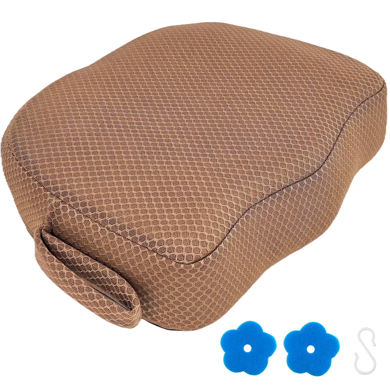 AEROiVi booster seat front view showing comfortable hip support and improved seating