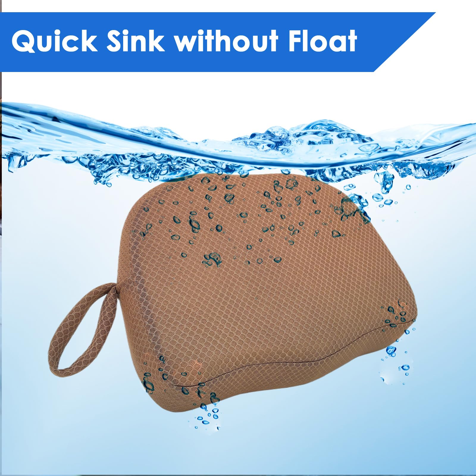AEROiVi booster seat installed in inflatable hot tub providing drier hair and comfort