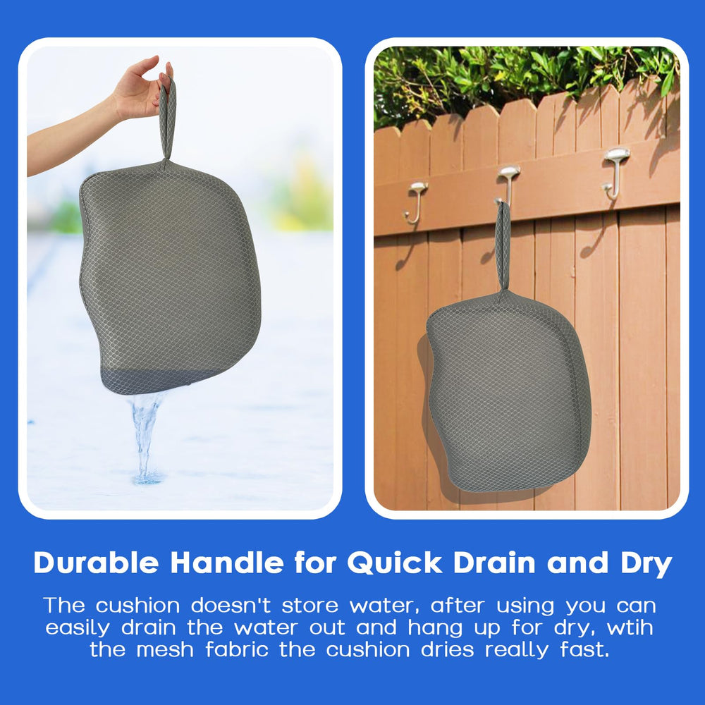 AEROiVi booster seat in hot tub demonstrating elevated dry hair benefit