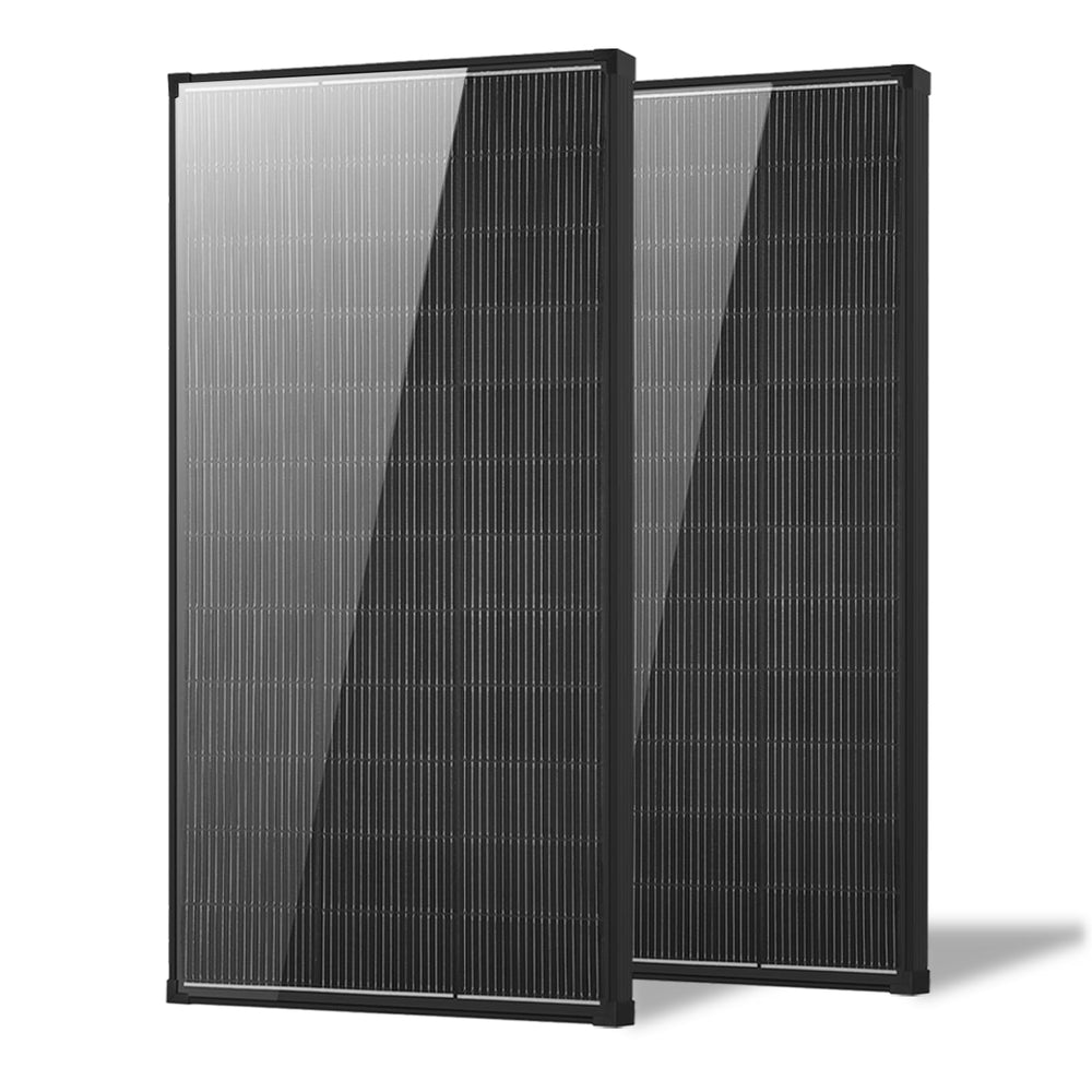 AeternaSol front panel view showing high-efficiency cells and durable frame benefit long-term power