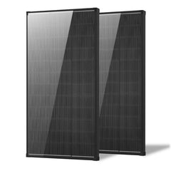 AeternaSol front panel view showing high-efficiency cells and durable frame benefit long-term power
