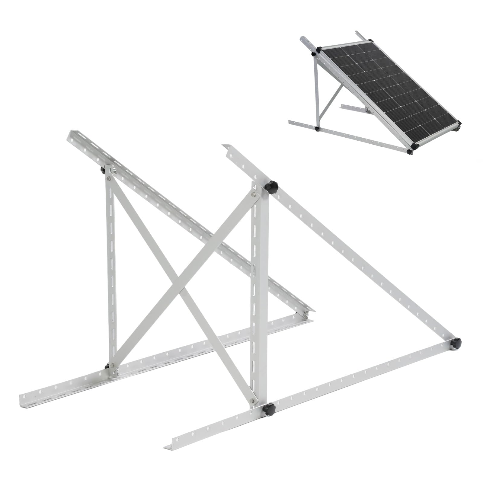 AeternaSol front view of mounted 45-inch panel bracket showing secure fit and stability