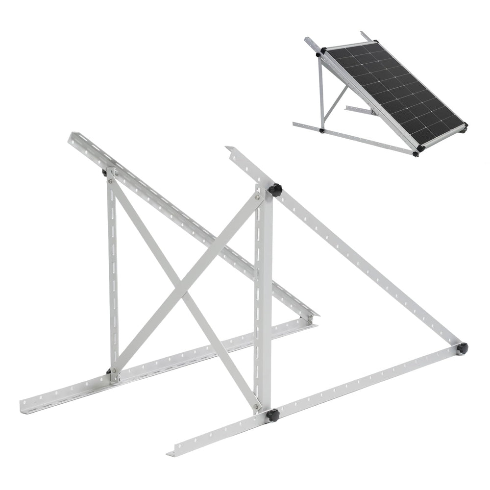AeternaSol front view of mounted 45-inch panel bracket showing secure fit and stability