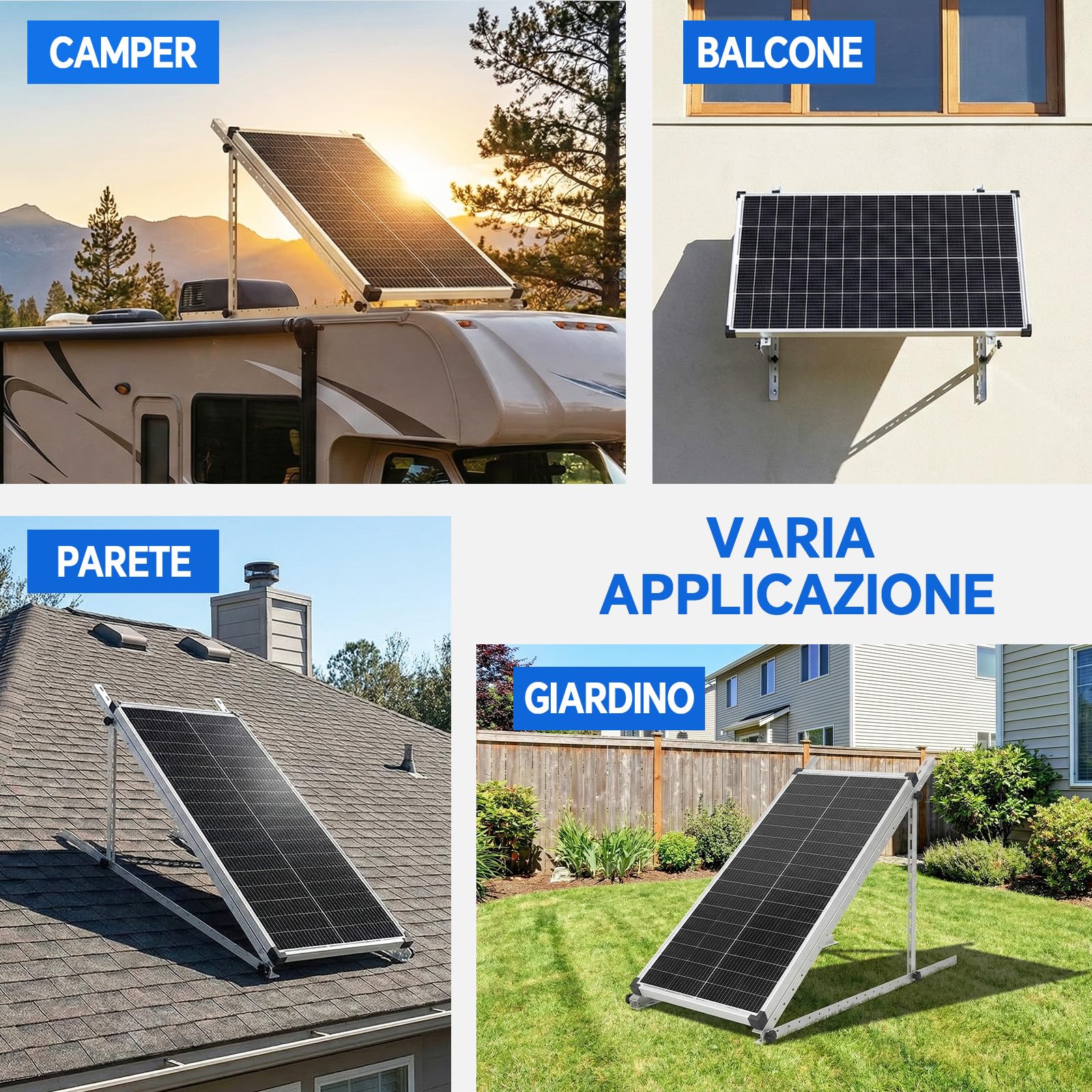 AeternaSol next to 100W panel showing size and compatibility advantage