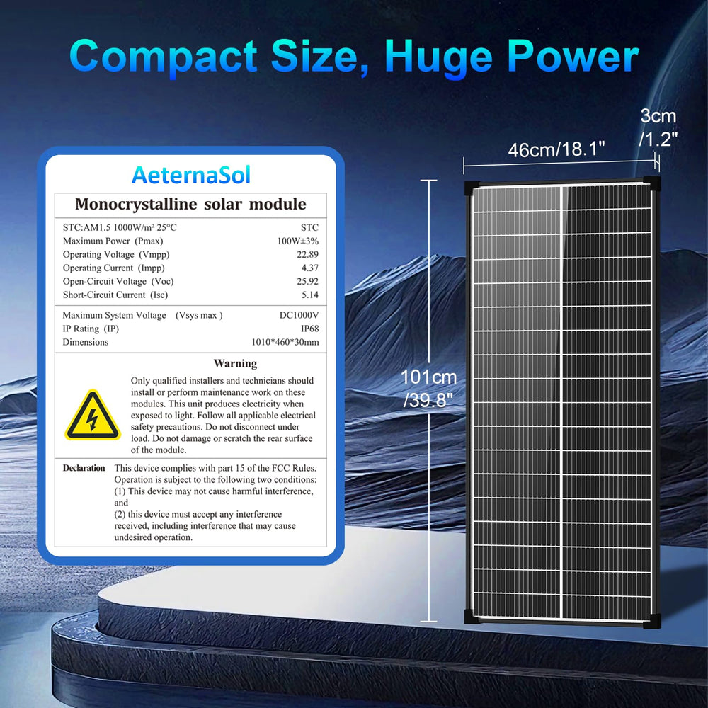 AeternaSol aluminum frame with pre-drilled holes for fast tool-free installation