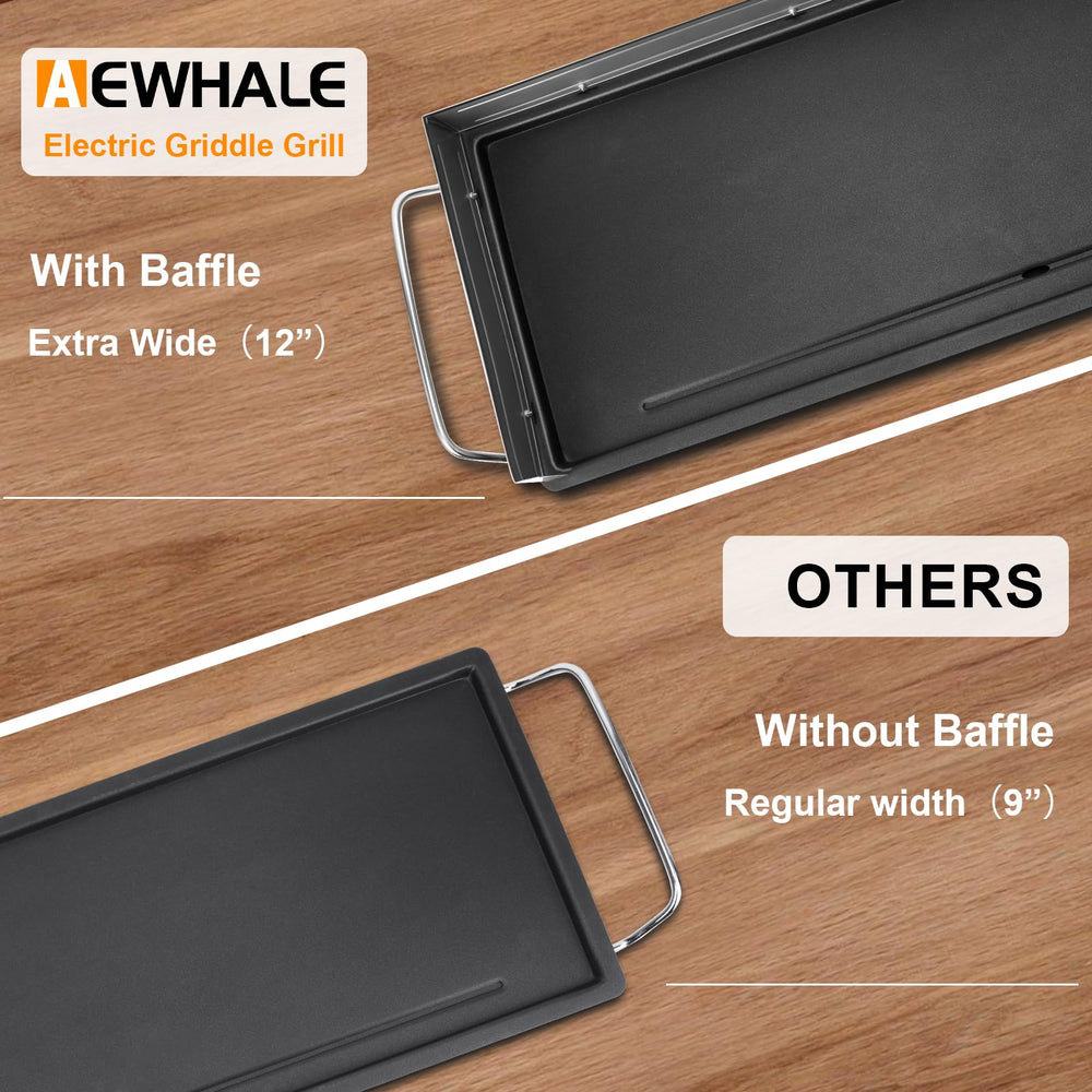 AEWHALE temperature dial and control panel demonstrating adjustable 205°F–420°F precision