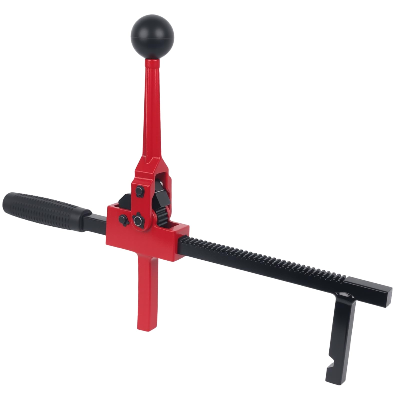 Aezyth front view of fence stretcher showing robust frame and ratchet for dependable pulling