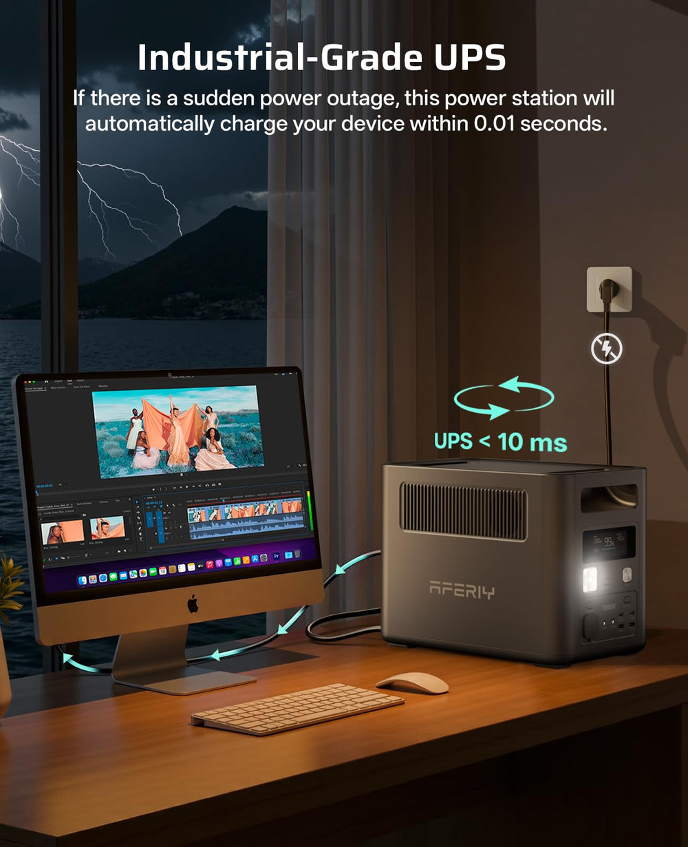 AFERIY inside car trunk while charging demonstrating road-trip convenience