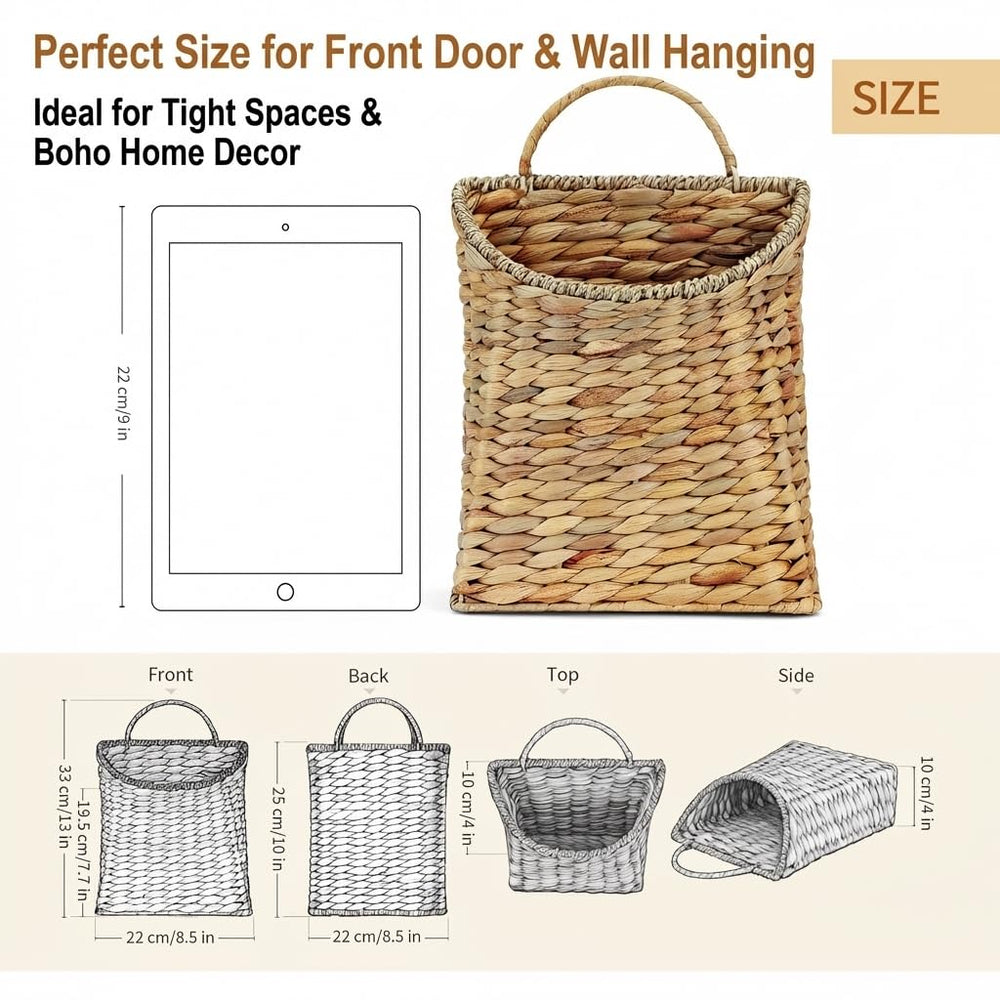AFFDEUP basket in a styled entryway setting illustrating coordinated farmhouse decor