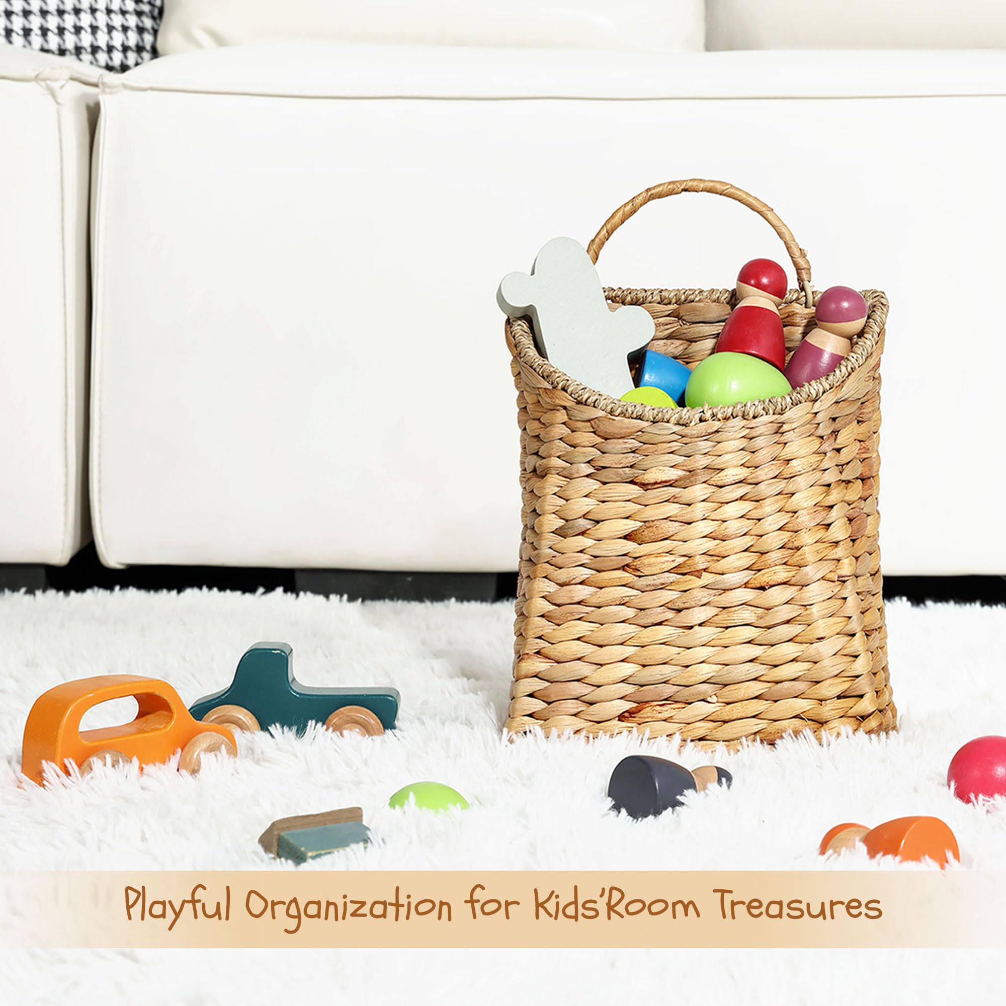 AFFDEUP basket filled with flowers displaying instant seasonal curb appeal and visual warmth