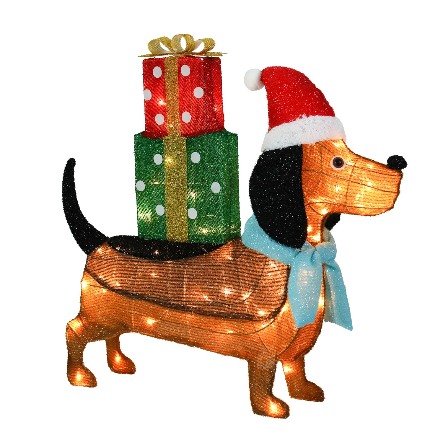 Afirst dachshund packaging and label indicating outdoor-ready quality