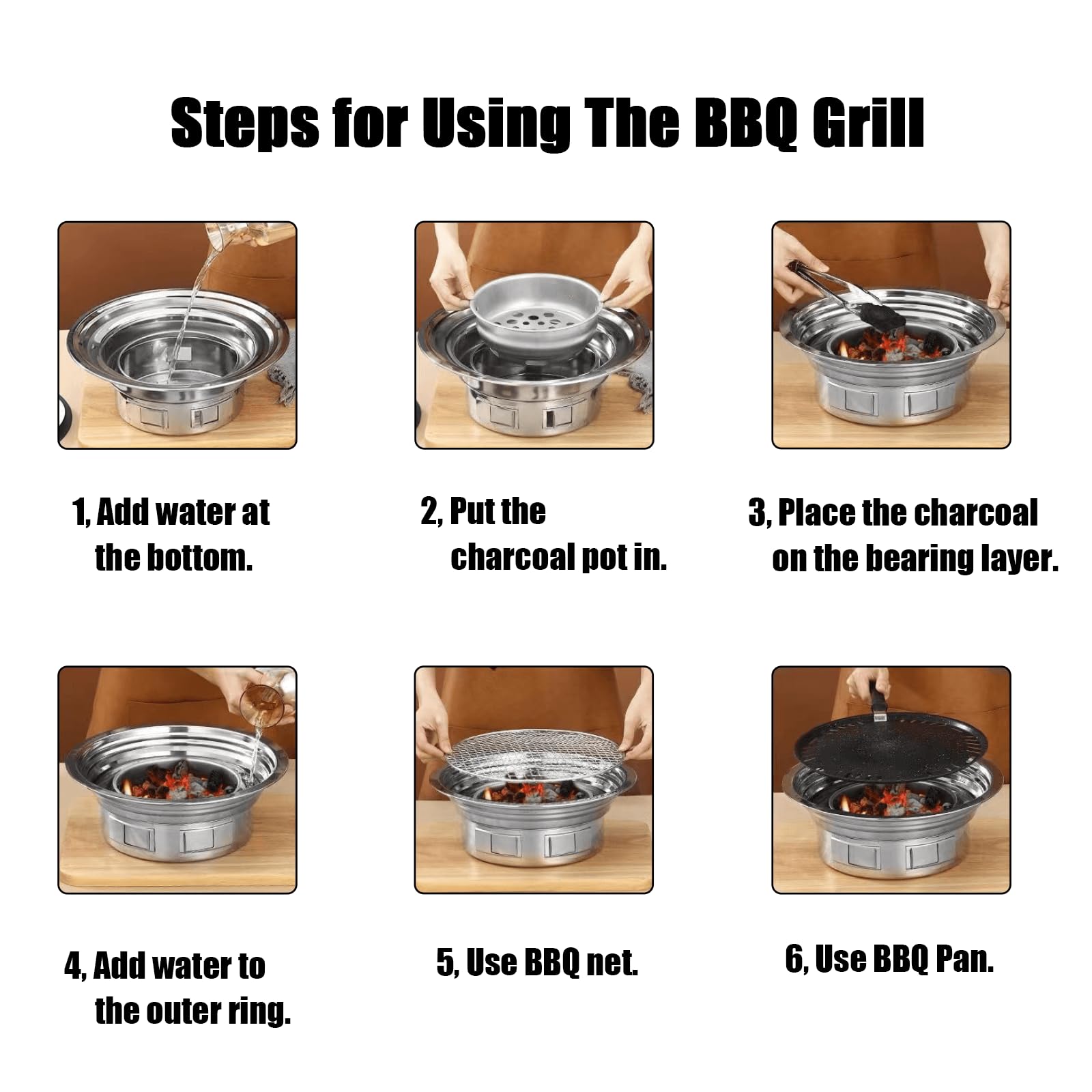 A.F.N.A.L assembled grill in outdoor use demonstrating easy grilling outdoors