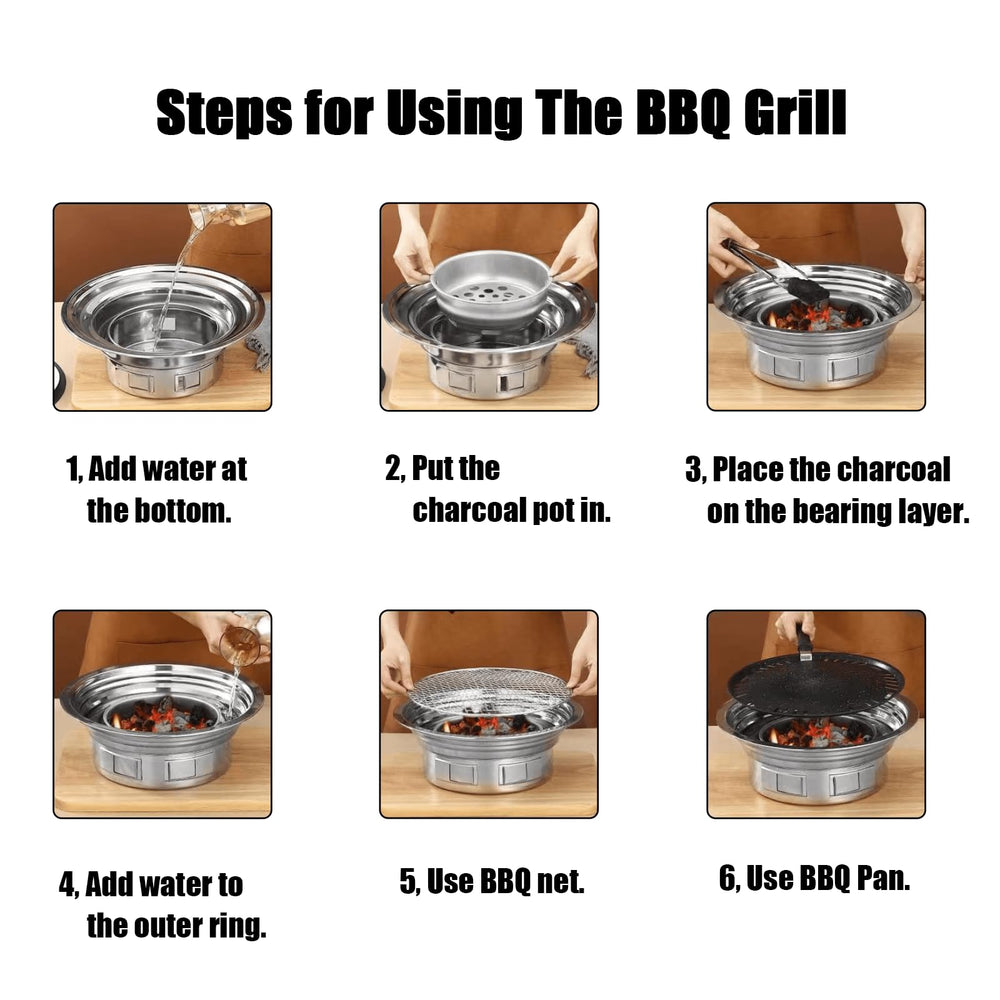 A.F.N.A.L assembled grill in outdoor use demonstrating easy grilling outdoors