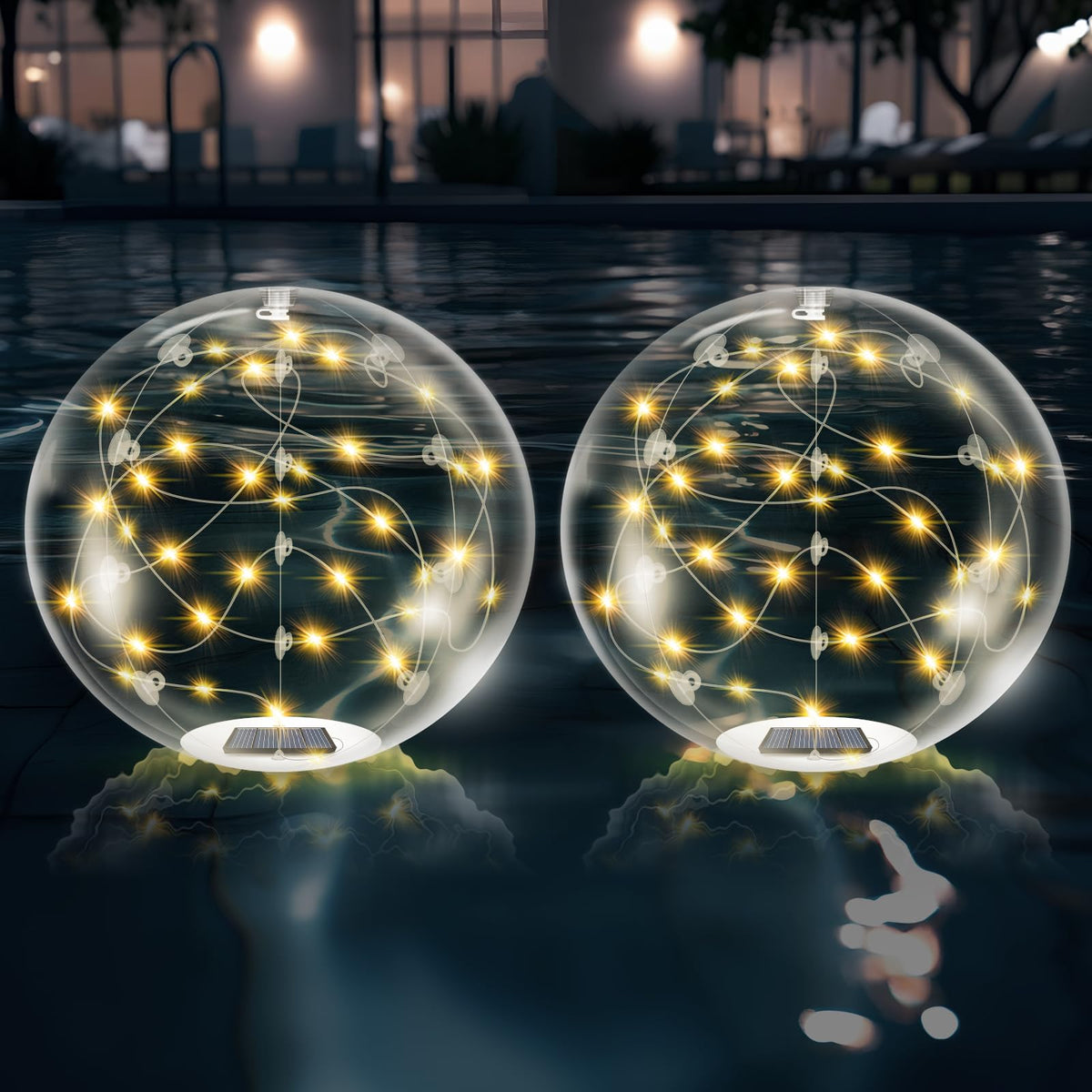 afzdby front view packaging showing included solar floating lights and benefits