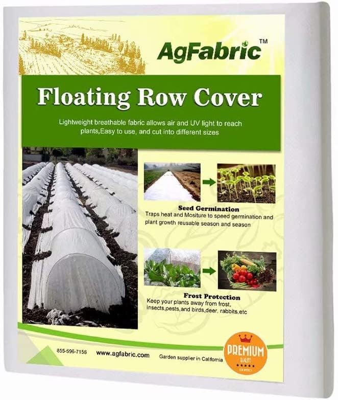 Agfabric front view of 10'x100' frost blanket showing full sheet benefit