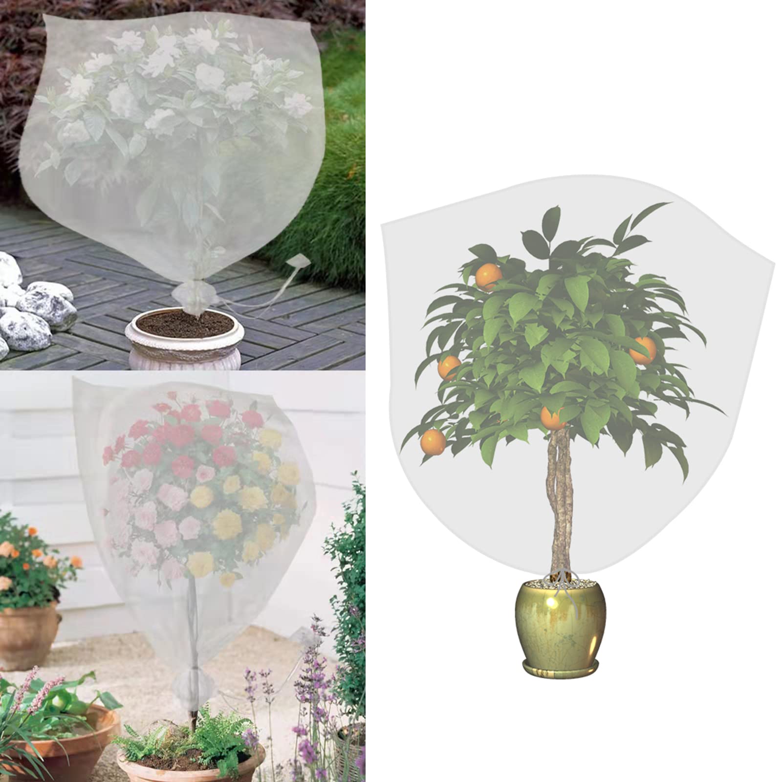 Agfabric netting used on a balcony garden offering discreet, reusable plant protection