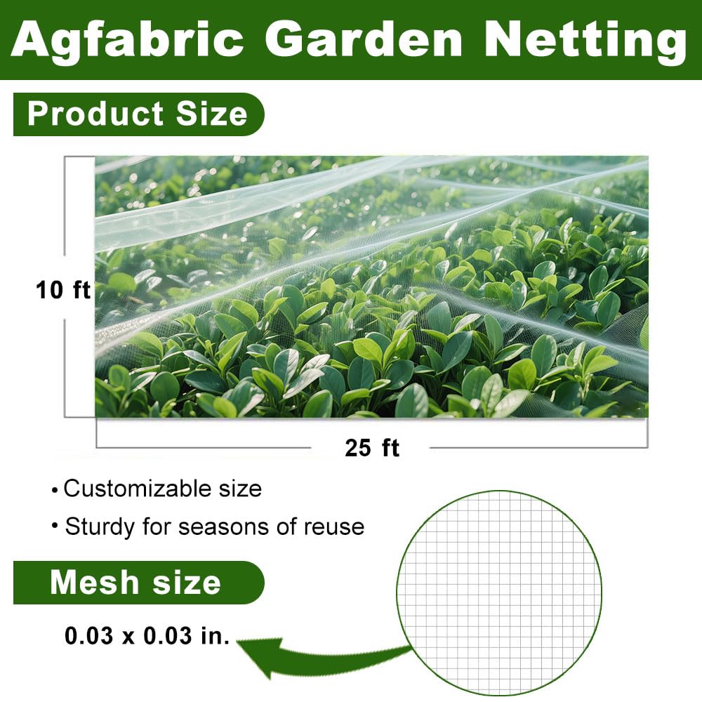 Agfabric close-up of ultra-fine mesh texture demonstrating pest exclusion