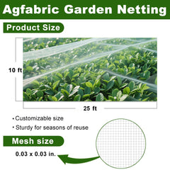 Agfabric close-up of ultra-fine mesh texture demonstrating pest exclusion