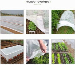 Agfabric secured edge with staples showing easy anchoring and wind resistance